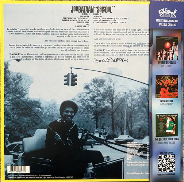 Joe Bataan Salsoul Vinyl LP - Discrepancy Records