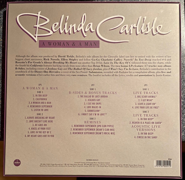 Belinda Carlisle A Woman A Man Vinyl 3 LP Box Set Discrepancy