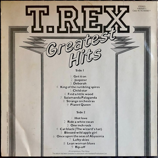 T. Rex Greatest Hits Vinyl LP - Discrepancy Records