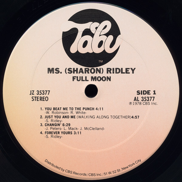 Sharon Ridley Full Moon Vinyl LP - Discrepancy Records