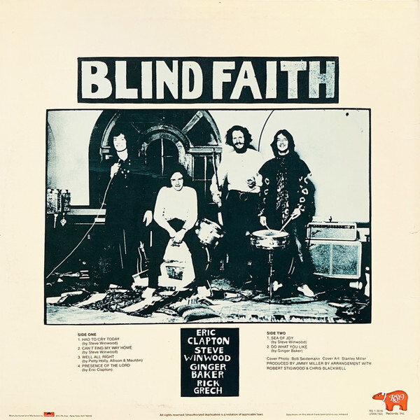 Blind Faith (2) Blind Faith Vinyl LP - Discrepancy Records