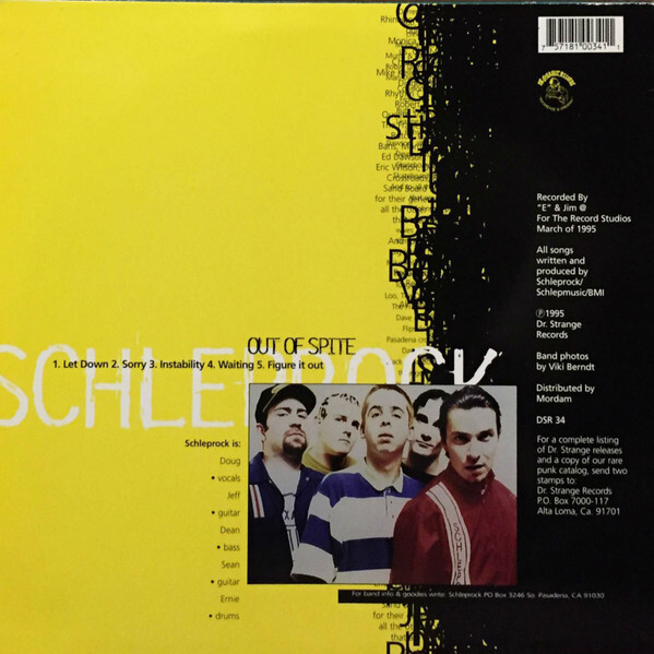 Schleprock Out Of Spite Vinyl LP - Discrepancy Records