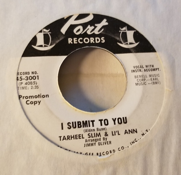 Tarheel Slim & Little Ann I Submit To You Vinyl - Discrepancy Records