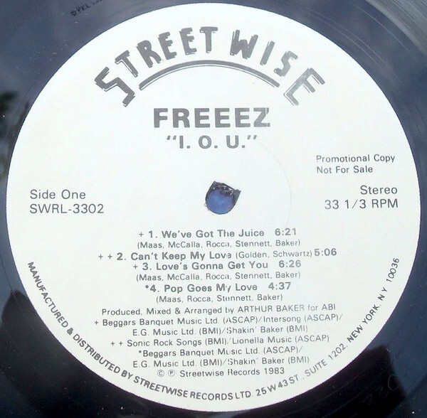 Freeez I.O.U. Vinyl LP - Discrepancy Records