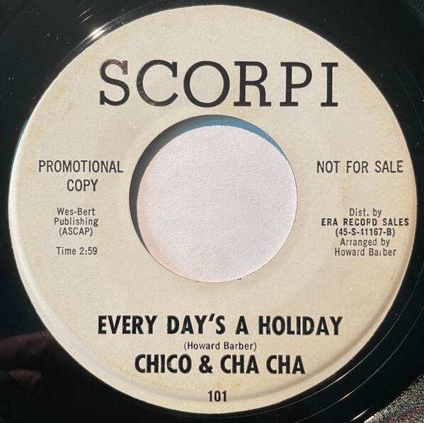 Chico Cha Cha Not In Hollywood Every Day s A Holiday Vinyl