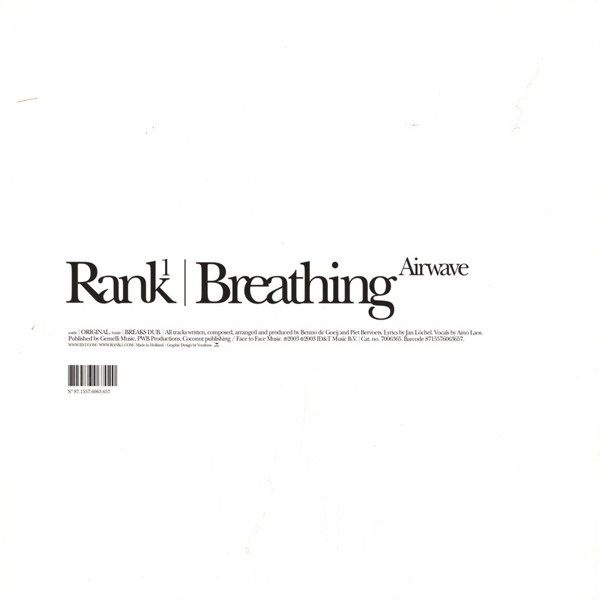 Rank 1 Breathing (Airwave) Vinyl - Discrepancy Records