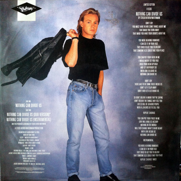 Jason Donovan Nothing Can Divide Us Vinyl - Discrepancy Records