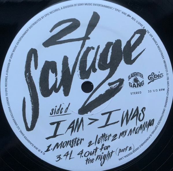 21 Savage I Am I Was Vinyl LP - Discrepancy Records