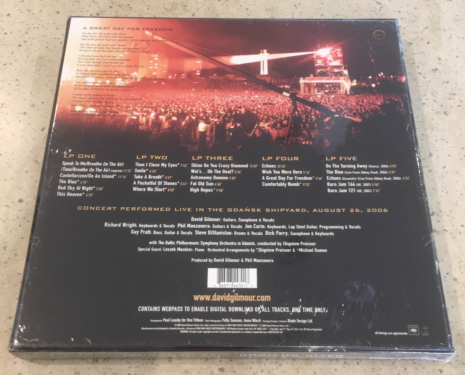 David Gilmour Live In Gdansk vinyl 5 LP box set +booklet, poster NEW ...