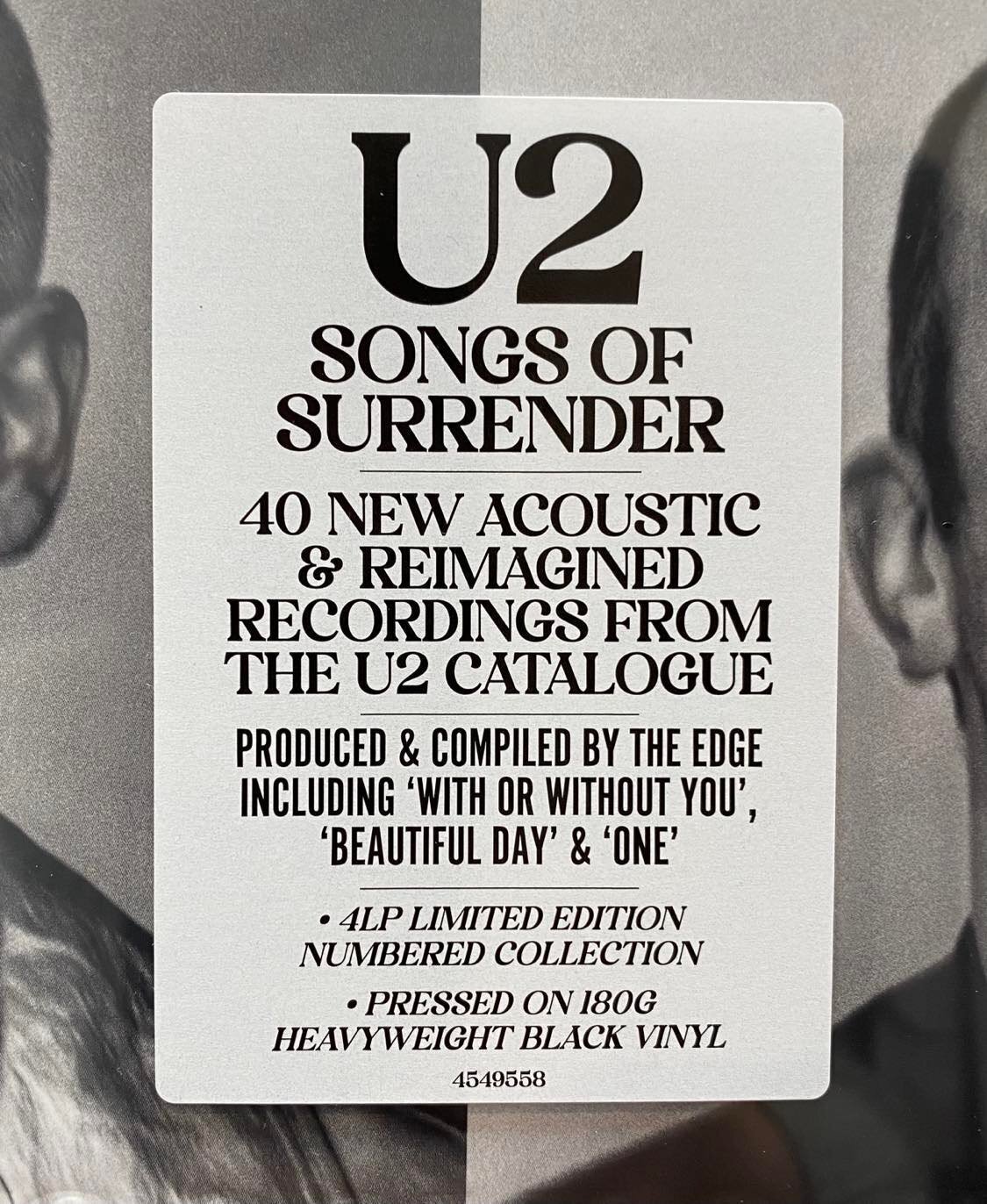 U2 Songs Of Surrender Vinyl 4 LP - Discrepancy Records