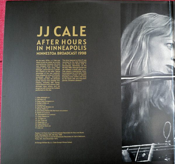 JJ Cale After Hours in Minneapolis Minnestoa Broadcast 1998 2 LP