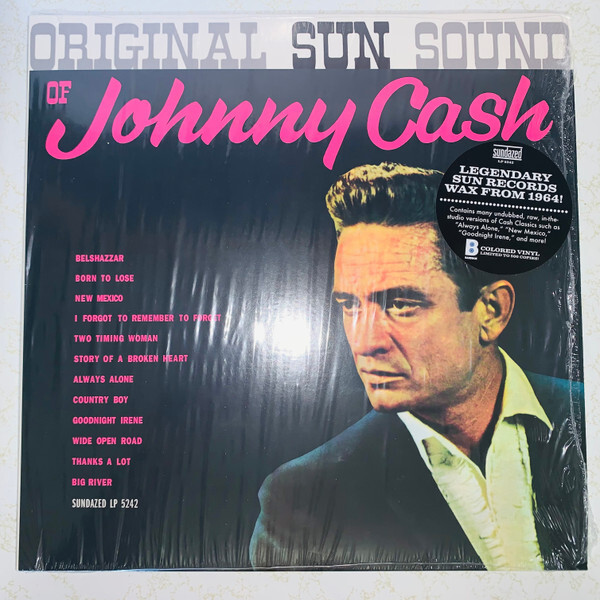 Johnny Cash Original Sun Sound Of Johnny Cash Pink Black Swirl Vinyl Lp Discrepancy Records 