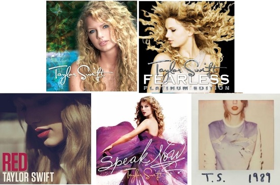 Taylor Swift Taylor Swift / Fearless / Red / Speak Now / 1989 5 x vinyl ...