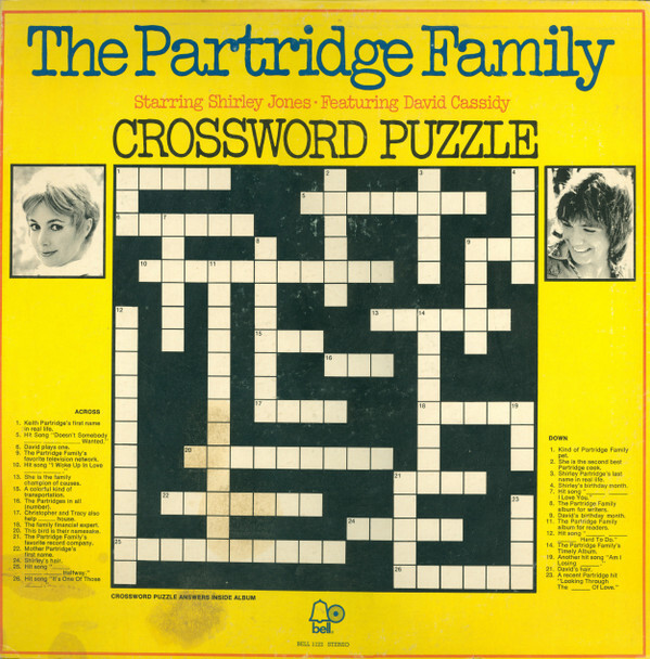 The Partridge Family Crossword Puzzle VINYL Discrepancy Records