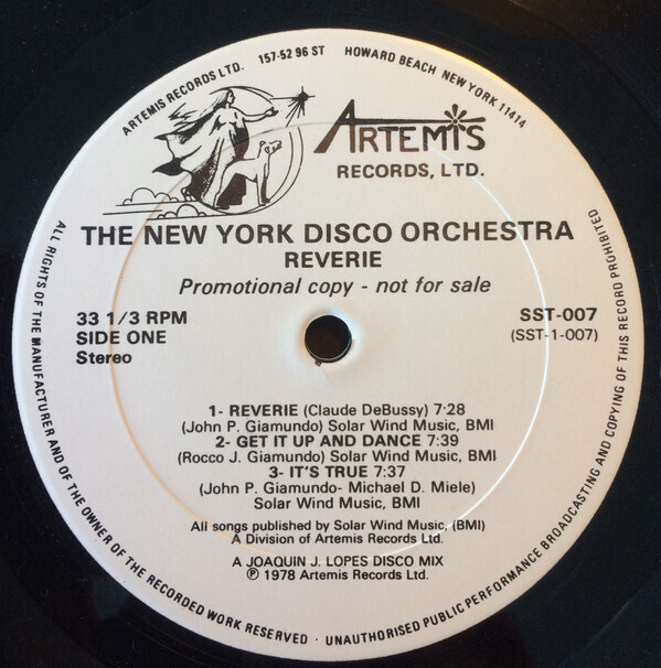 The New York Disco Orchestra Reverie LP - 洋楽