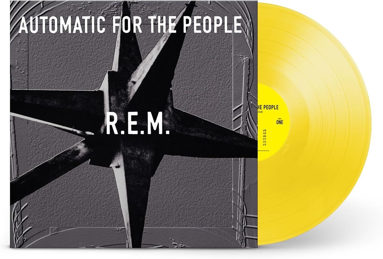 R.E.M. Automatic for the People YELLOW VINYL LP Discrepancy Records