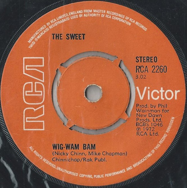 The Sweet Wig Wam Bam Vinyl USED