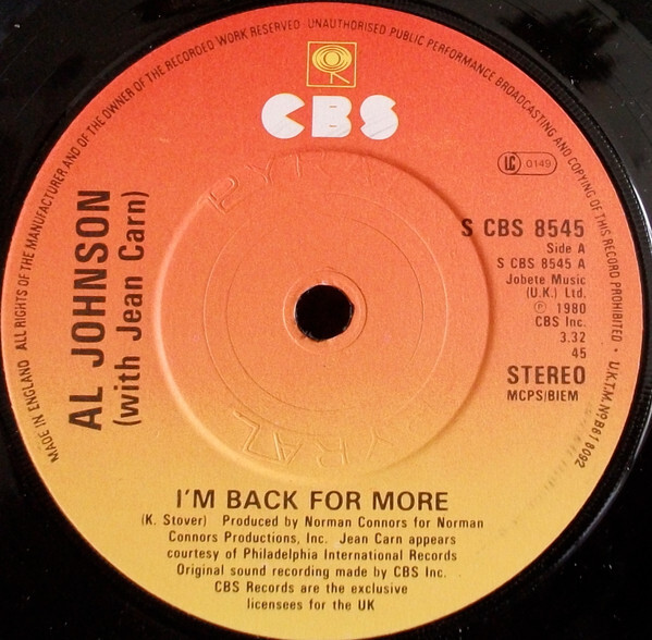 Al Johnson / Jean Carn I'm Back For More Vinyl - Discrepancy Records