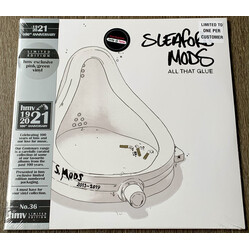 Sleaford Mods All That Glue HMV 100 TURQUOISE / PINK vinyl 2 LP OBI