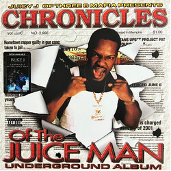 Juicy J Chronicles Of The Juice Man (Underground Album) TRANSLUCENT WHITE & BLACK Vinyl LP