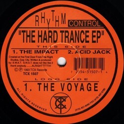 Rhythm Control The Hard Trance E.P. Vinyl LP