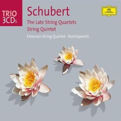 Franz Schubert / Emerson String Quartet / Mstislav Rostropovich The Late String Quartets / String Quintet Vinyl LP