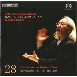 Johann Sebastian Bach / Bach Collegium Japan / Masaaki Suzuki Cantatas 28 (26, 62, 116, 139): Nun Komm, Der Heiden Heiland Vinyl LP