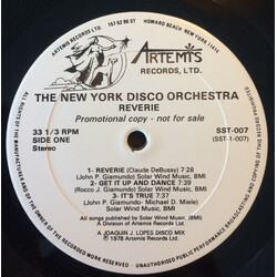 The New York Disco Orchestra Reverie Vinyl LP