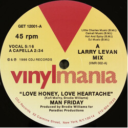 Man Friday Love Honey, Love Heartache Vinyl