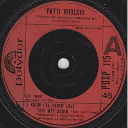 Patti Boulaye I Know I'll Never Love This Way Again Vinyl USED