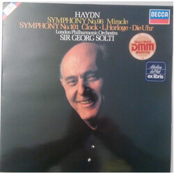 Joseph Haydn / Georg Solti / The London Philharmonic Orchestra Haydn Symphony No.96 Miracle / Symphony No. 101 Clock = L'Horloge =  Die Uhr Vinyl LP U