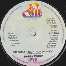 Barry White Oh What A Night For Dancing Vinyl USED