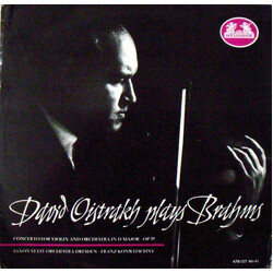 Johannes Brahms / David Oistrach / Staatskapelle Dresden / Franz Konwitschny Concerto For Violin And Orchestra In D Major Op 77 Vinyl LP USED