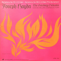 Joseph Haydn / The Esterhazy Orchestra / David Blum (2) Symphony No. 70 In D Major, Symphony No. 59 In A Major, "Fire Symphony" Vinyl LP USED