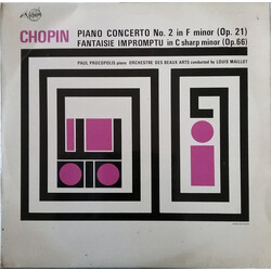 Paul Procopolis Chopin Piano Concerto No. 2 In F Miinor, Op. 21 Fantaisie impromptu in c sharp minor Op 66 Vinyl LP USED