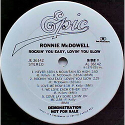 Ronnie McDowell Rockin' You Easy, Lovin' You Slow Vinyl LP USED