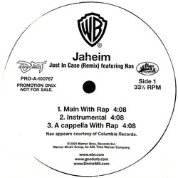 Jaheim / Nas Just In Case (Remix) Vinyl USED