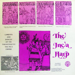 Gabriel Aragon / Maximo Mendoza / Antonio Sulca The Inca Harp: Laments And Dances Of The Tawantinsuyu, The Inca Empire Vinyl LP USED