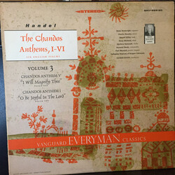 Georg Friedrich Händel / The Collegium Musicum Of Rutgers University / Alfred Mann The Chandos Anthems, I-VI, Volume 3 Vinyl LP USED