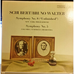 Franz Schubert / Bruno Walter Symphony No. 8 ("Unfinished"), Symphony No. 5 Vinyl LP USED