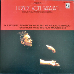 Herbert von Karajan / Berliner Philharmoniker / Wolfgang Amadeus Mozart Symphonies No.38 In D "Prague"; No.39 In E Flat Vinyl LP USED