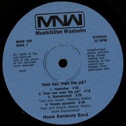 Hoola Bandoola Band Vem Kan Man Lita På? Vinyl LP USED