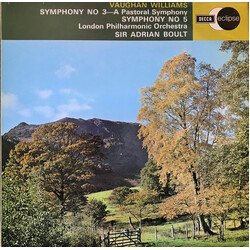 Ralph Vaughan Williams / The London Philharmonic Orchestra / Sir Adrian Boult Symphony No 3 - A Pastoral Symphony / Symphony No 5 Vinyl LP USED