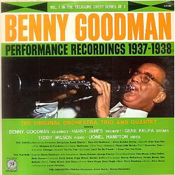 Benny Goodman Performance Recordings 1937-1938 Vinyl LP USED
