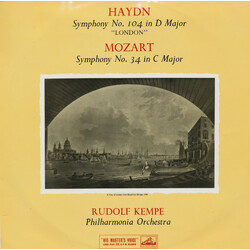 Philharmonia Orchestra / Rudolf Kempe / Joseph Haydn / Wolfgang Amadeus Mozart London Symphony No. 104 In D Major / Symphony No. 34 In C Major Vinyl L