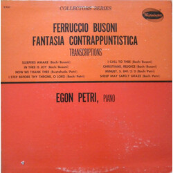 Ferruccio Busoni / Egon Petri Fantasia Contrappuntistica Transcriptions Vinyl LP USED