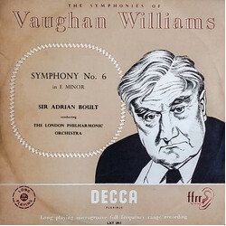 Ralph Vaughan Williams / Sir Adrian Boult / The London Philharmonic Orchestra Symphony No.6 In E Minor Vinyl LP USED