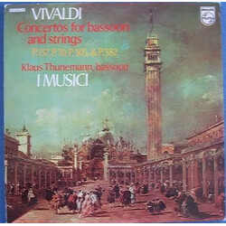 Antonio Vivaldi / Klaus Thunemann / I Musici Concertos For Bassoon And Strings PV 137, 70, 305 & 382 Vinyl LP USED