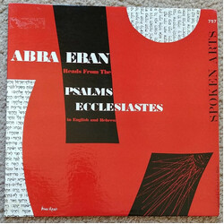 Honorable Abba Eban Reads From The Psalms Ecclesiastes In English And Hebrew Vinyl LP USED