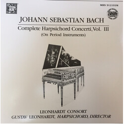 Johann Sebastian Bach / Leonhardt-Consort / Gustav Leonhardt Complete Harpsichord Concerti, Vol. III (On Period Instruments) Vinyl LP USED